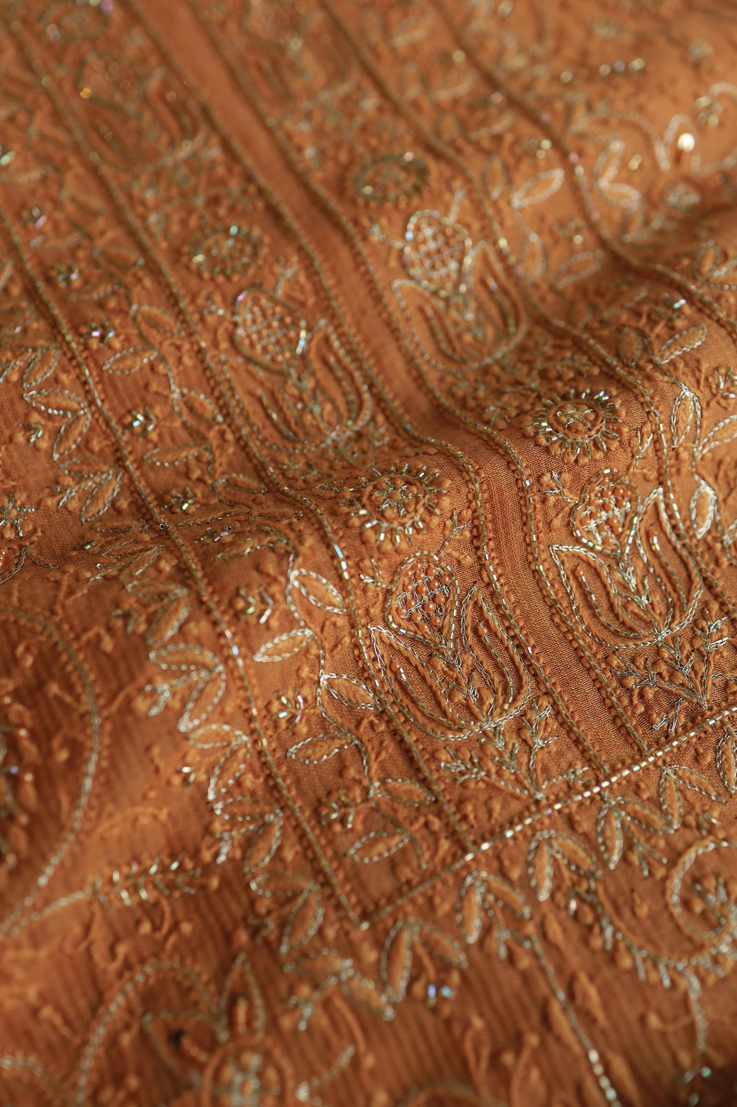 Orange Shade Rasm Maheshwari Highlights Fabric