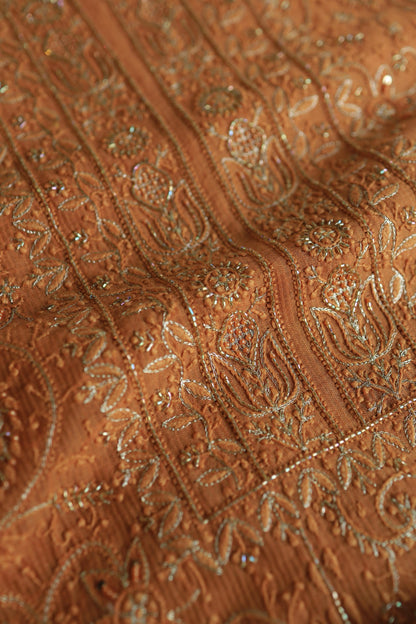 Orange Shade Rasm Maheshwari Highlights Fabric