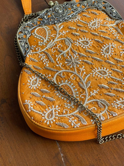 Orange Shade | Vintage Ari Mukaish Sling Bags