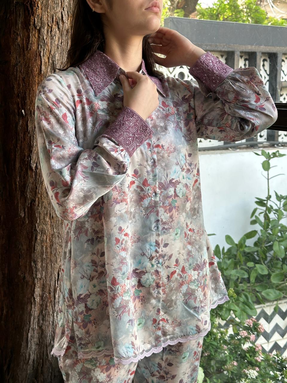 Pastel Bloom Modal Printed Co-Ord Set