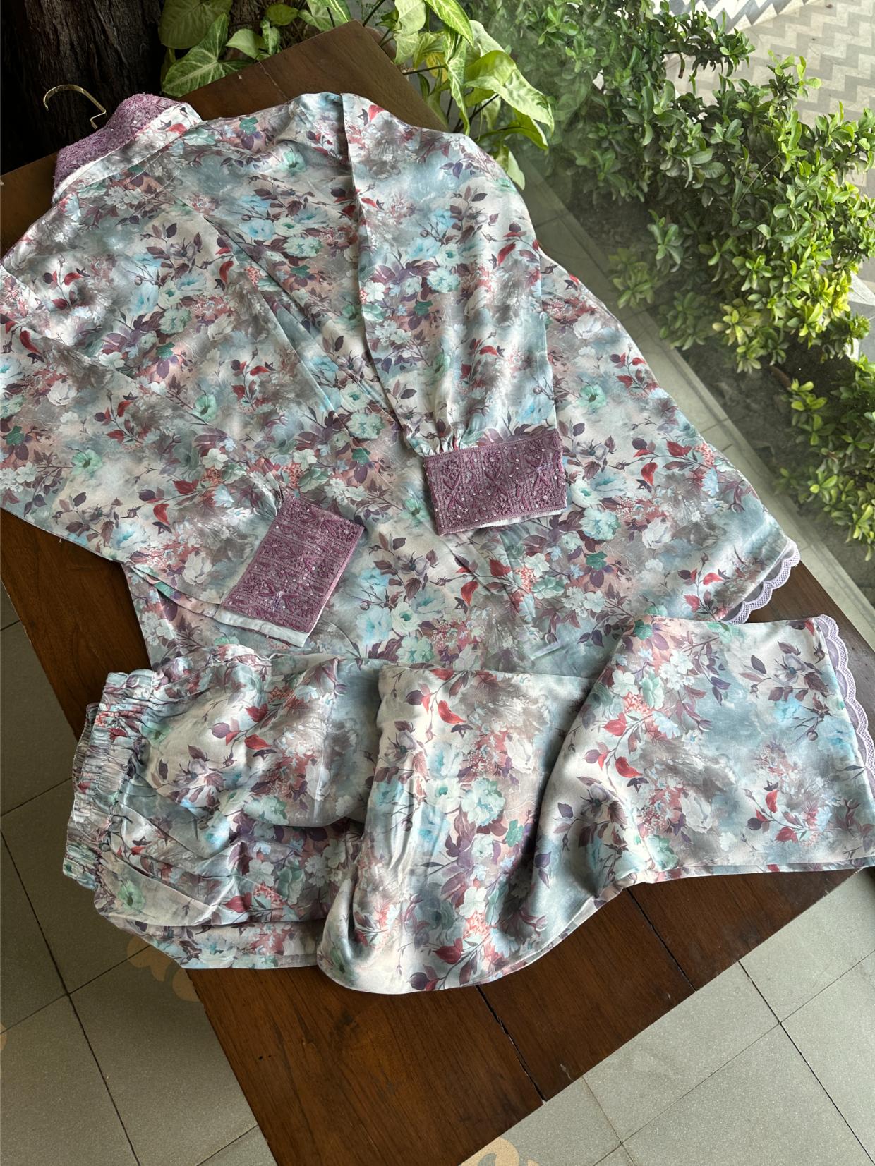 Pastel Bloom Modal Printed Co-Ord Set