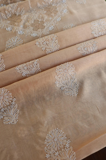 Peach Daraz Chikankari Kurta Fabrics