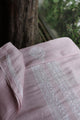 Pastel Purple Linen Chikankari Unstitched Men's Kurtas Fabric