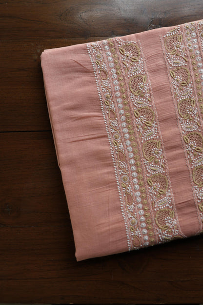 Peach Shade Shade Unisex Chikankari Bengal Muslin Kurta