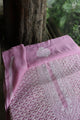 Pink All Over Chikankari Malmal Unstitched Men's Kurtas Fabric