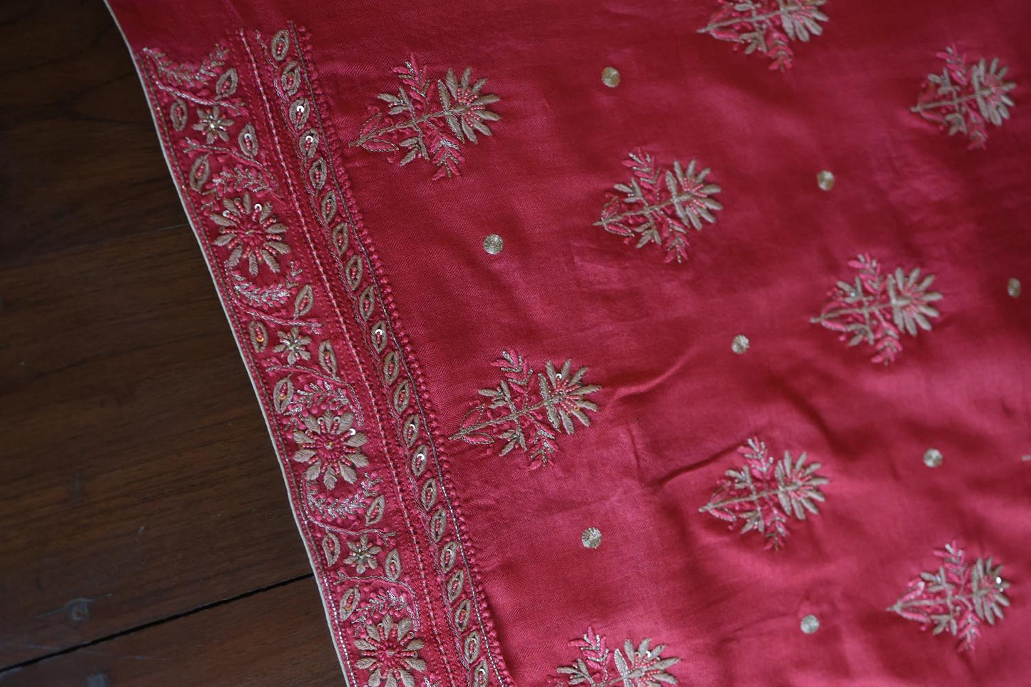 Pink Pashmina x Chikankari Fabrics