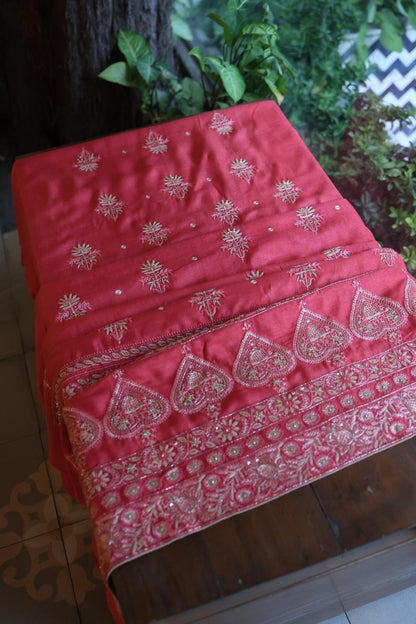 Pink Pashmina x Chikankari Fabrics