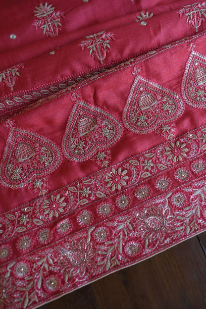 Pink Pashmina x Chikankari Fabrics