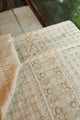 Natural Beige Tussar Silk All Over Jaal Chikankari Men’s Kurta Fabric