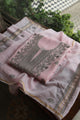 Pink & Grey Shade Mal Cotton Chikankari Unstitched Kurta Dupatta Fabric With Kamdani