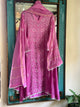Mauve Pink & White Mul Chanderi Chikankari Kurta & Dupatta Set