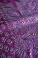 Plum Shade Tussar Silk Chikankari & Mukaish Kamdani Unstitched Kurta Dupatta Set