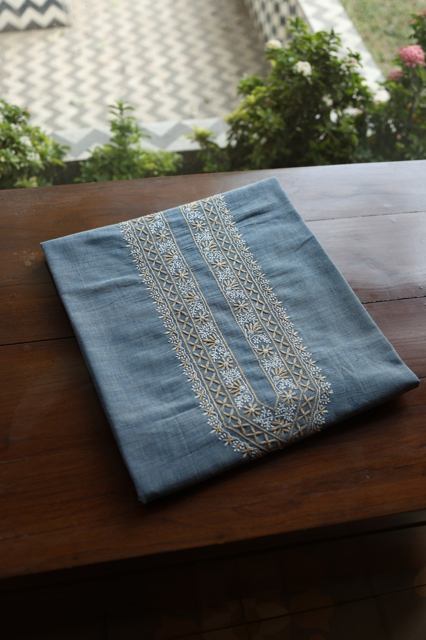 Powder Blue Shade Malkha Handspun Khadi Kurtas Unisex Fabric