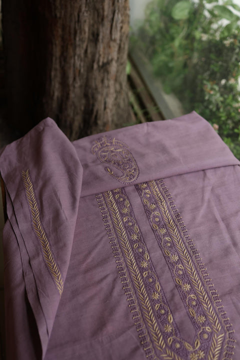 Purple Malkha Handspun Khadi Kurtas Unisex Fabric