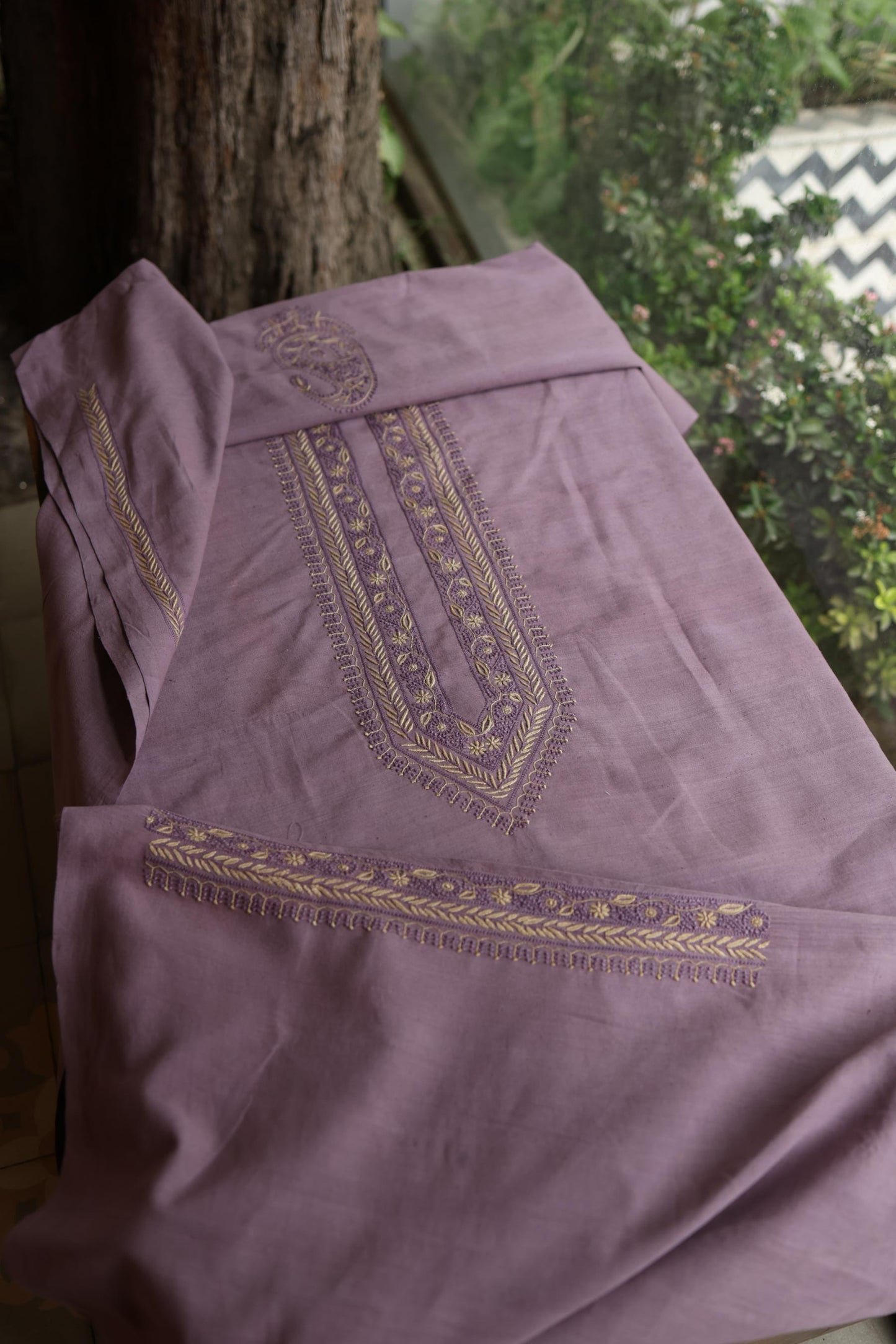 Purple Malkha Handspun Khadi Kurtas Unisex Fabric