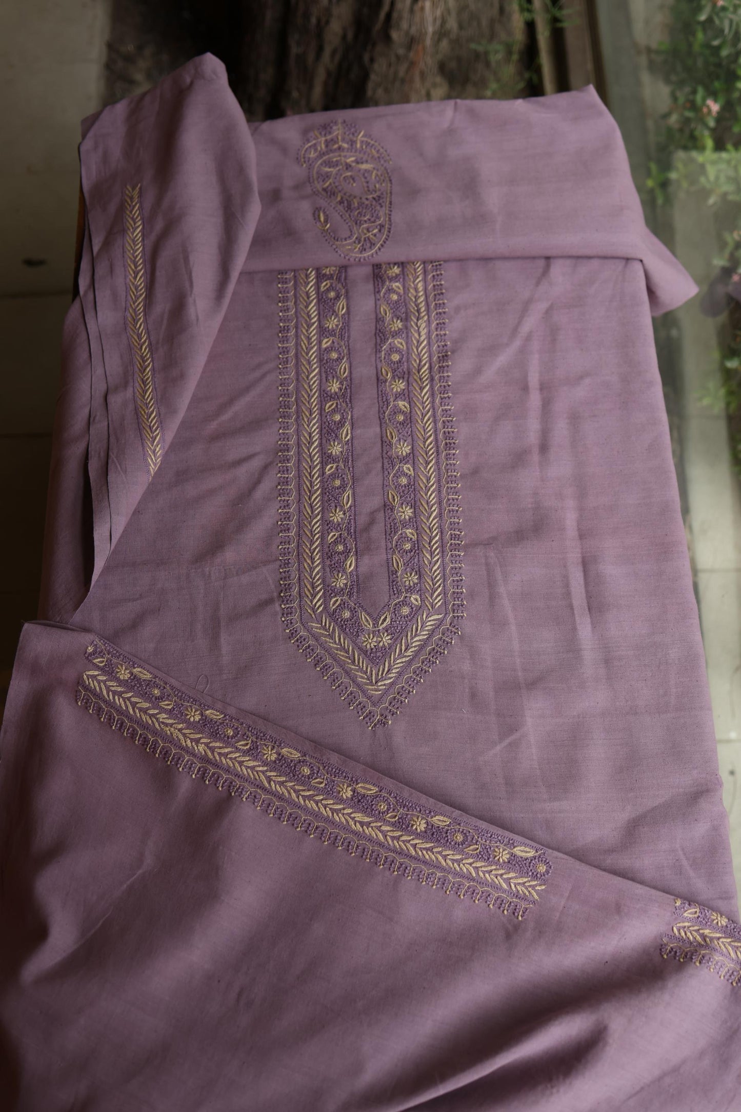 Purple Malkha Handspun Khadi Kurtas Unisex Fabric