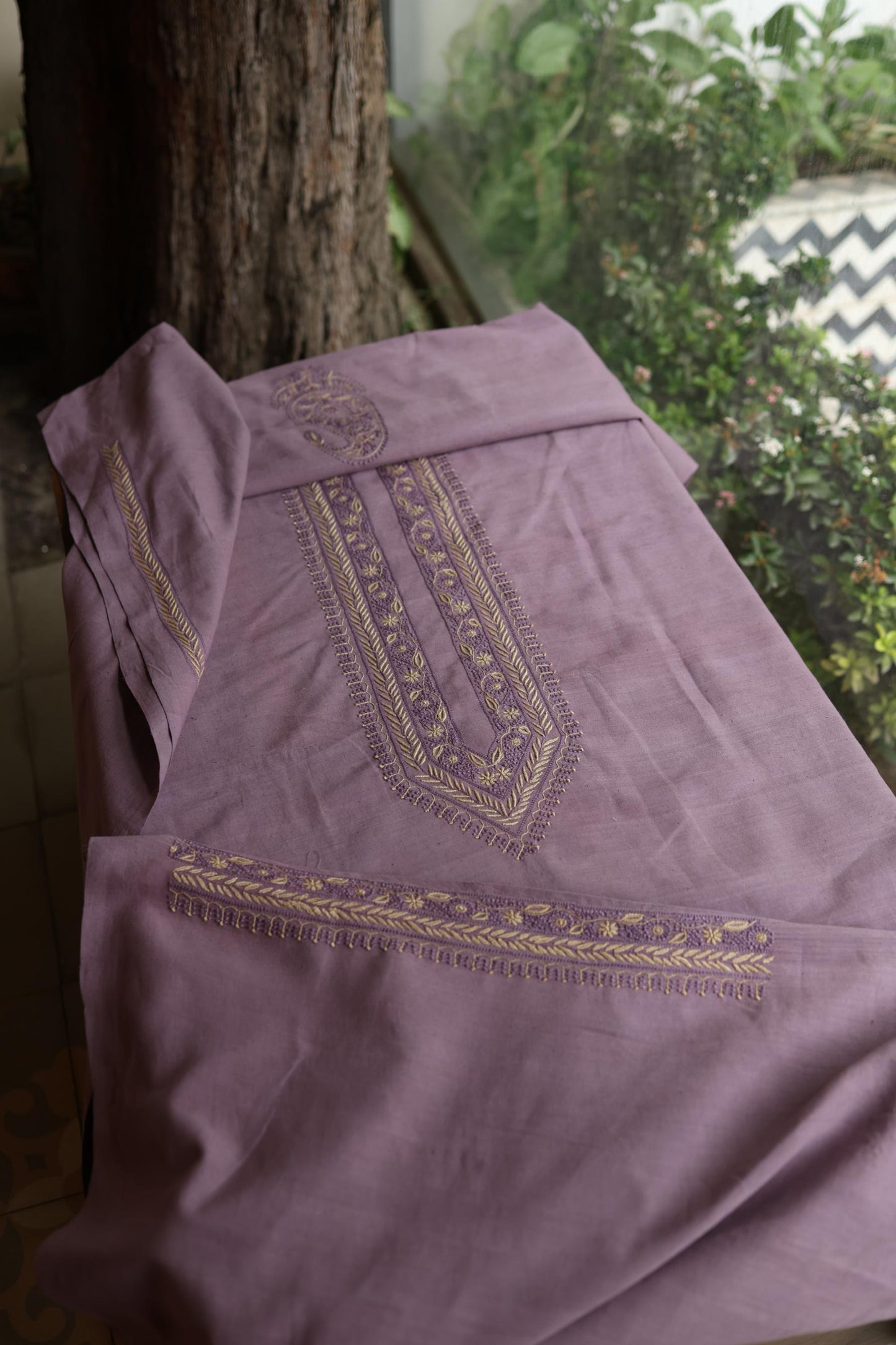 Purple Malkha Handspun Khadi Kurtas Unisex Fabric