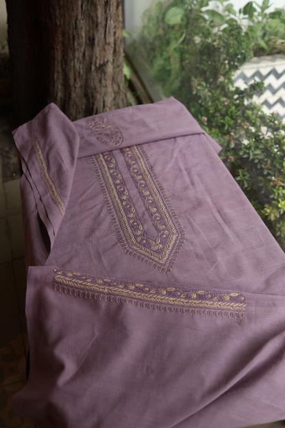 Purple Malkha Handspun Khadi Kurtas Unisex Fabric
