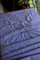 Purple Shade Jamdani X Chikankari Unstitched Fabric