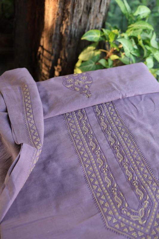 Purple Shade Malkha Handspun Khadi Kurtas Unisex Fabric