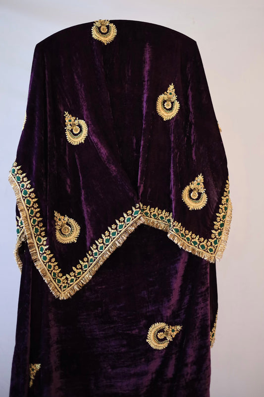Purple Shade Saman Velvet Shawls