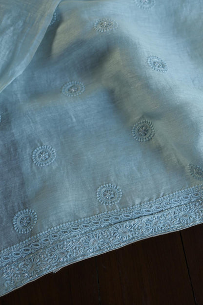 Light Blue Rasm Chanderi Highlights Fabrics