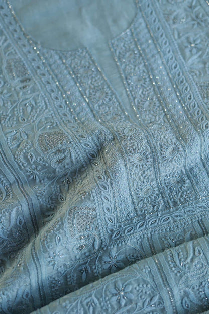Light Blue Rasm Chanderi Highlights Fabrics