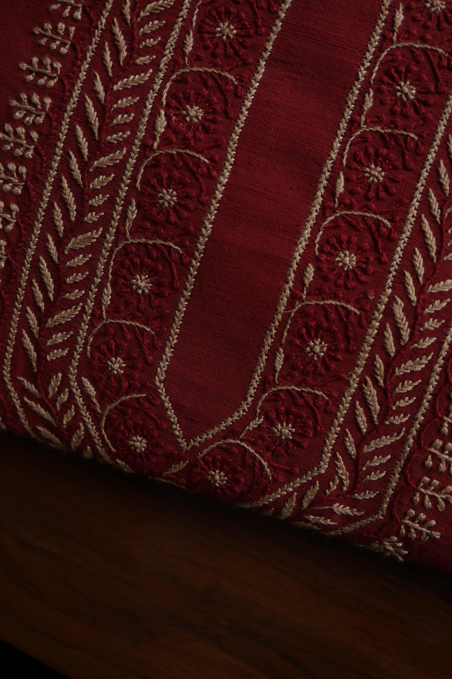 Red Malkha Handspun Khadi Kurtas Unisex Fabric