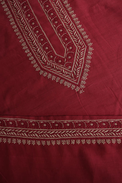 Red Malkha Handspun Khadi Kurtas Unisex Fabric