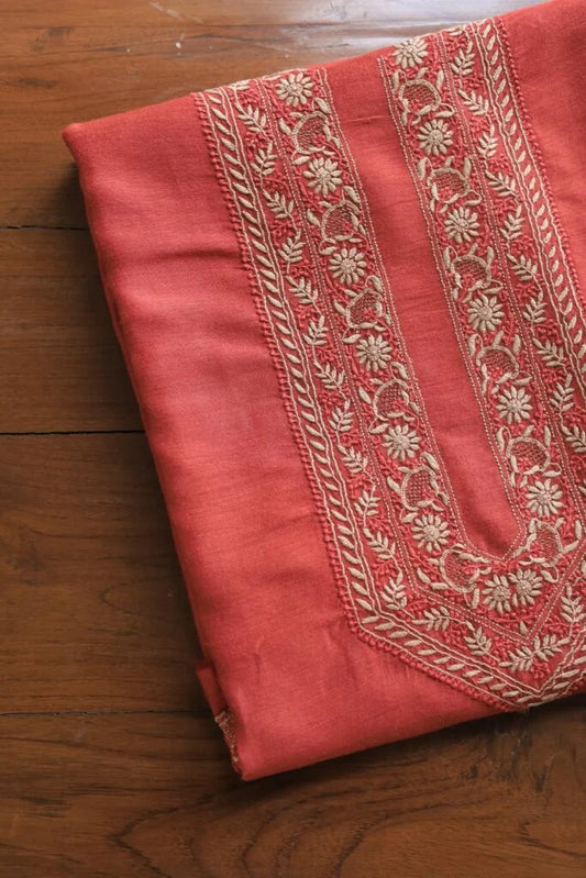 Red Moonga Silk Men’s Kurta Fabrics