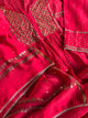 Red Mukaish Mul Chanderi Silk Dress