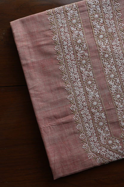 Rose Pink Shade Malkha Handspun Khadi Kurtas Unisex Fabric