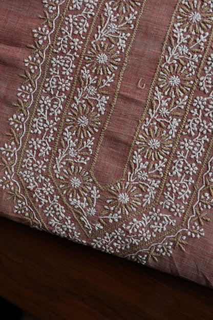 Rose Pink Shade Malkha Handspun Khadi Kurtas Unisex Fabric