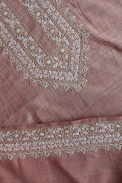 Rose Pink Shade Malkha Handspun Khadi Kurtas Unisex Fabric