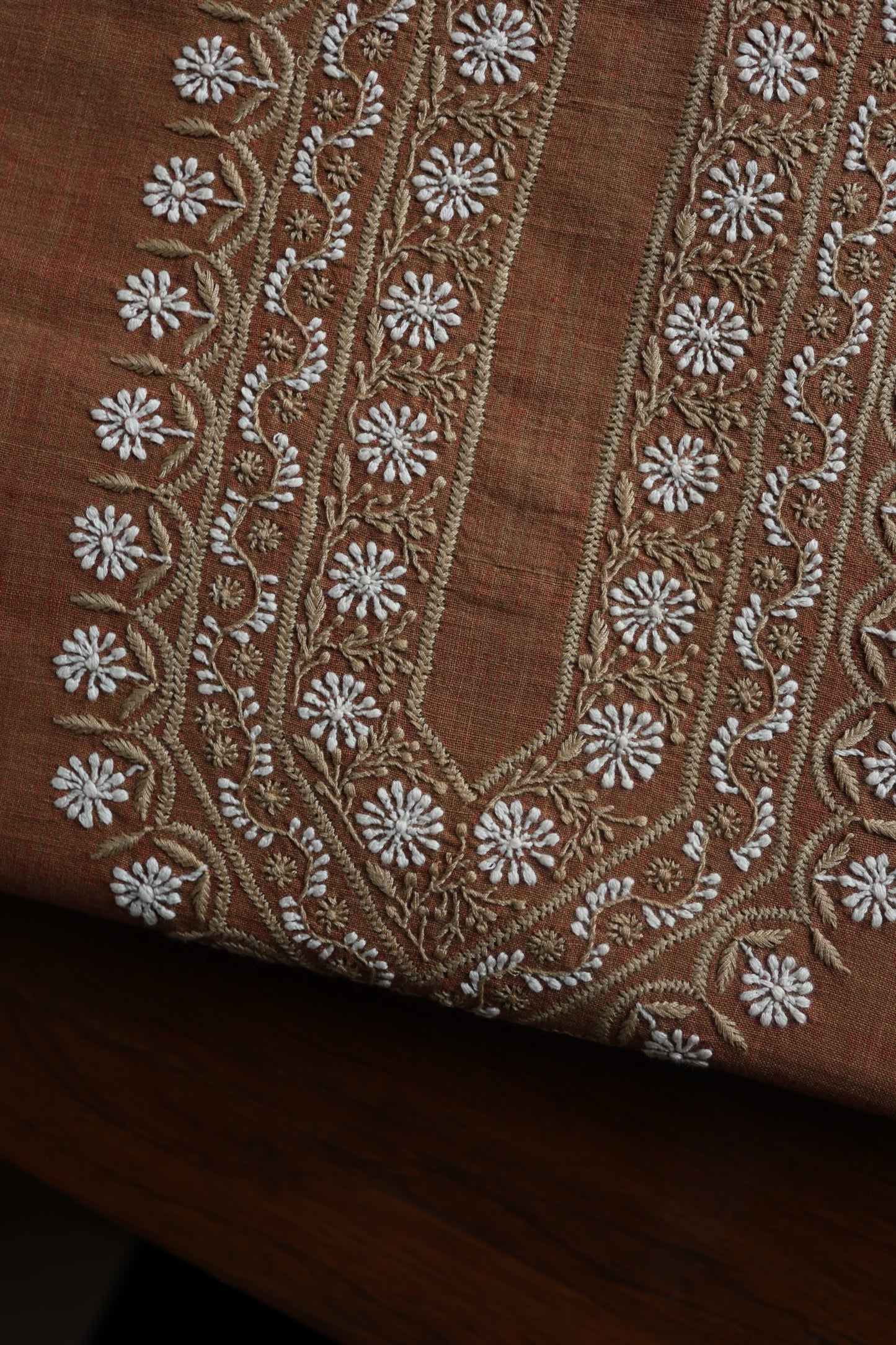 Rust Shade Malkha Handspun Khadi Kurtas Unisex Fabric