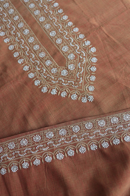 Rust Shade Malkha Handspun Khadi Kurtas Unisex Fabric