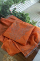 Rust Orange Shade Kota Chikankari Unstitched Fabrics