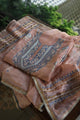 Rust Shade Tissue Kota Chikankari Unstitched Fabric
