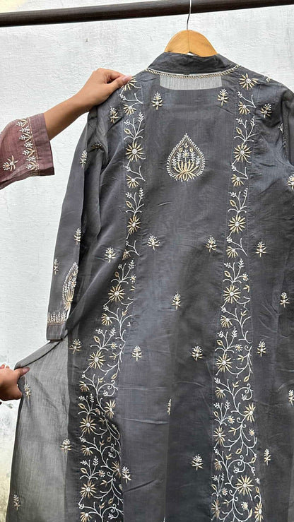 SICO Mal Chikankari Kurta With Mukaish Kamdani – Ready to Wear