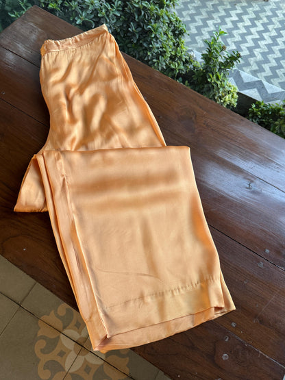 Saffron Orange Noor Organza Chikankari Anarkali Kurta With Dupatta