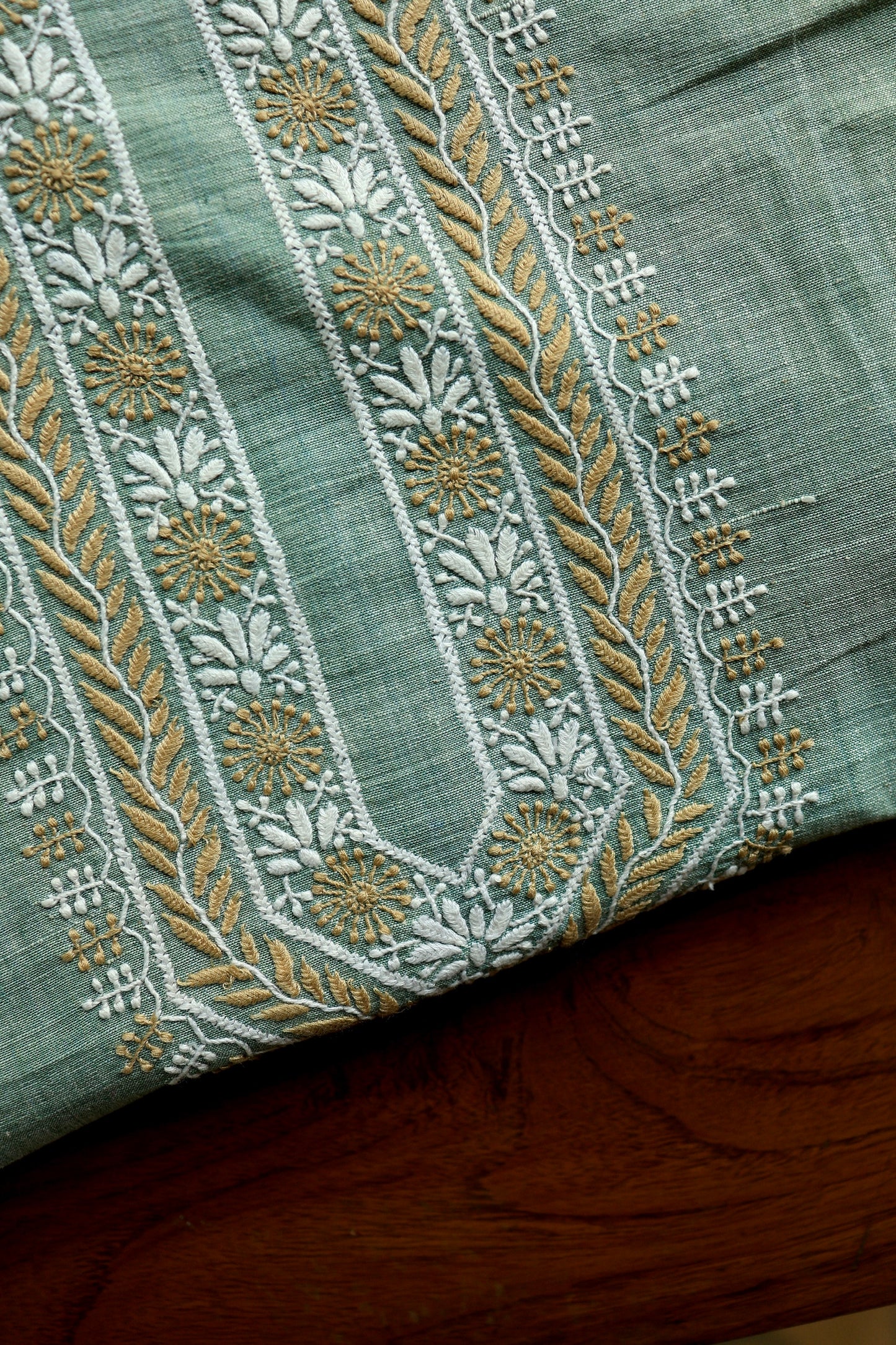 Sage Green Malkha Handspun Khadi Kurtas Unisex Fabric