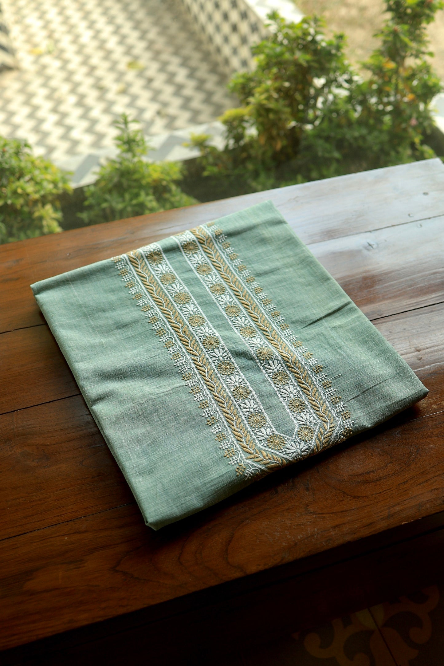 Sage Green Malkha Handspun Khadi Kurtas Unisex Fabric