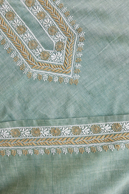 Sage Green Malkha Handspun Khadi Kurtas Unisex Fabric