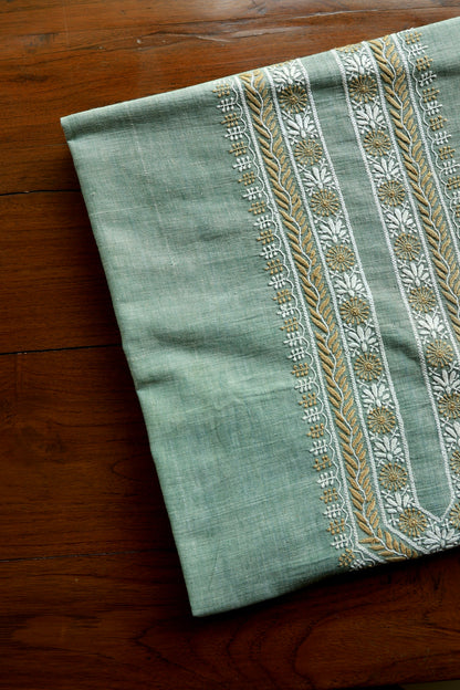 Sage Green Malkha Handspun Khadi Kurtas Unisex Fabric