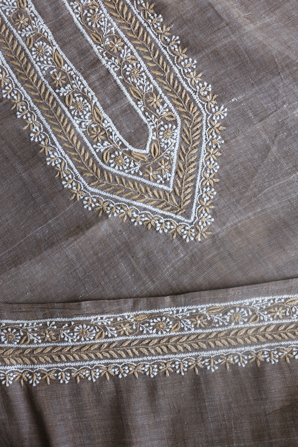 Smoky Grey Malkha Handspun Khadi Kurtas Unisex Fabric
