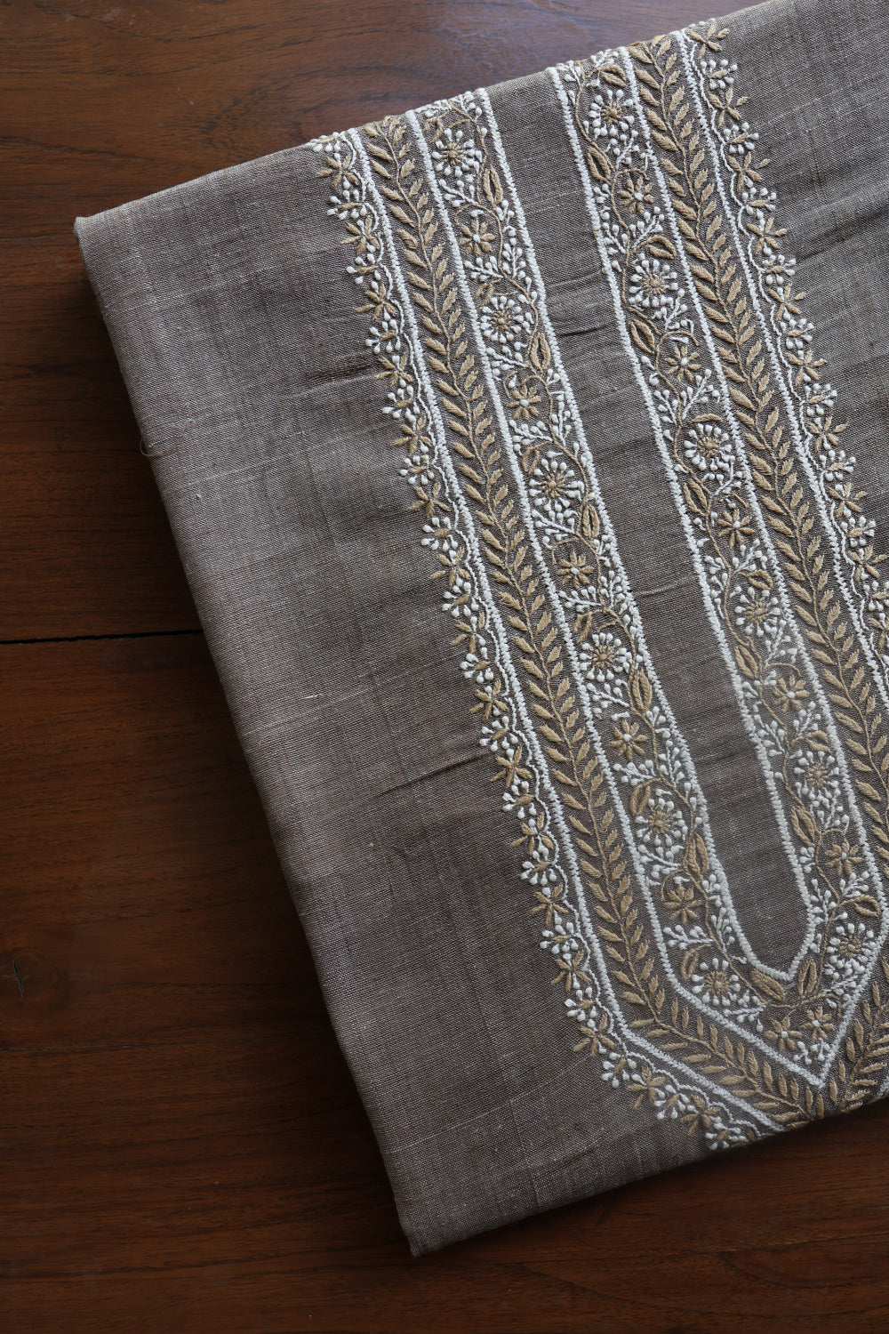 Smoky Grey Malkha Handspun Khadi Kurtas Unisex Fabric