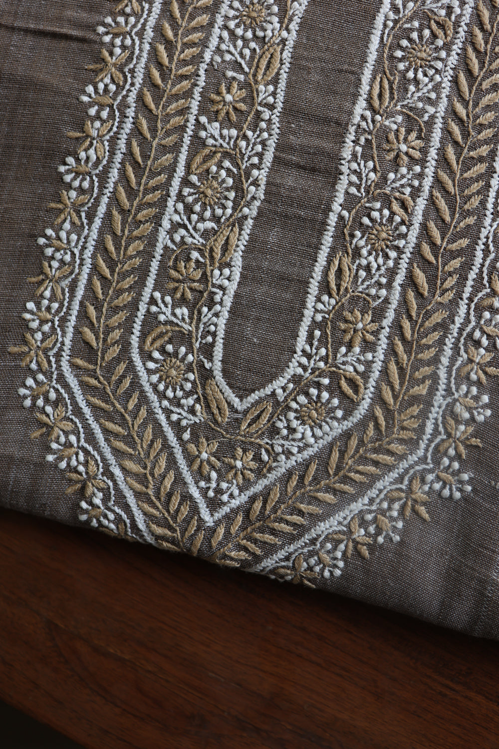 Smoky Grey Malkha Handspun Khadi Kurtas Unisex Fabric