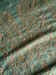 Summer Green Tussar Silk Unstitched Kurta Dupatta Set with Multicolour Chikankari Embroidery