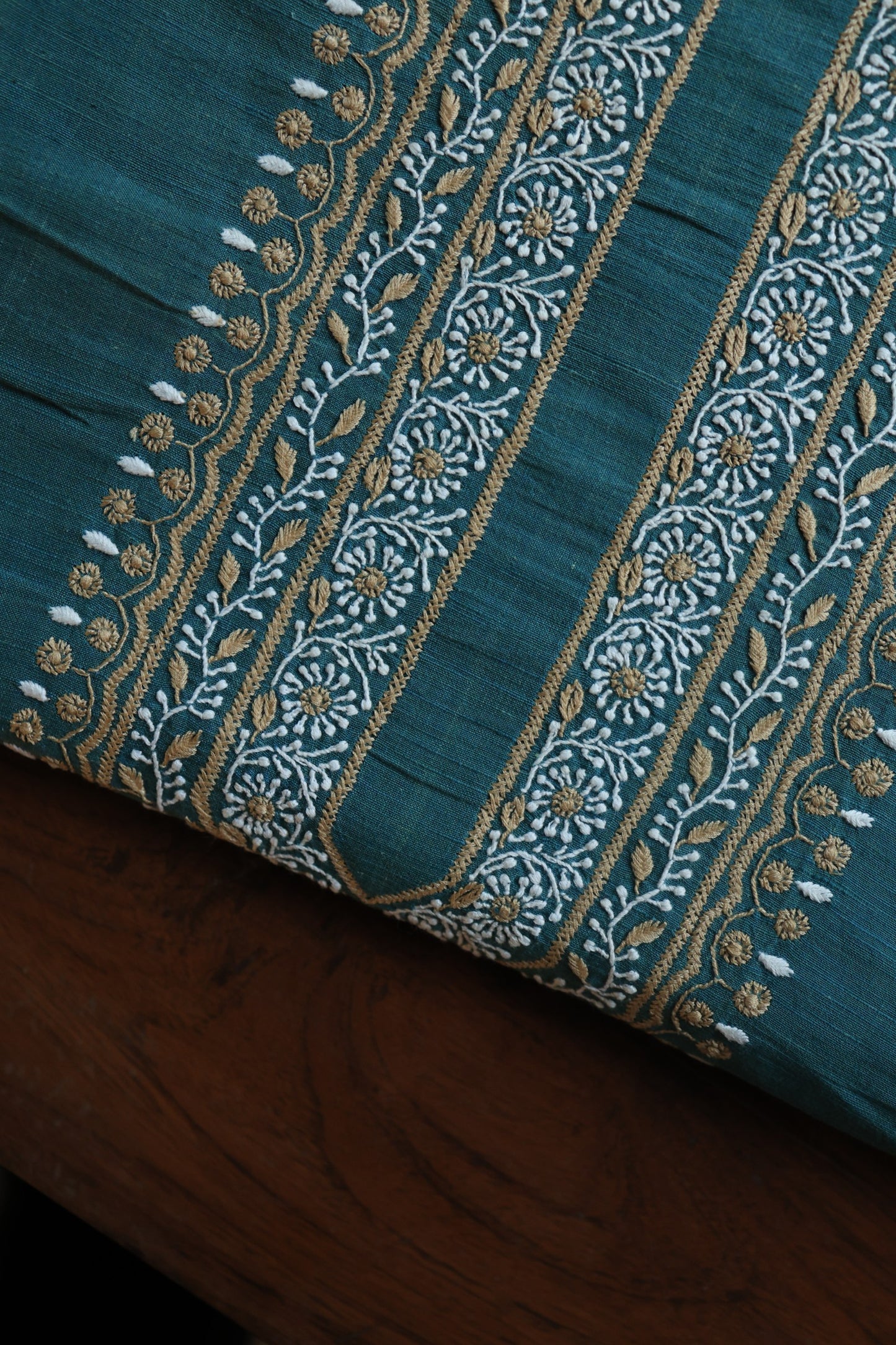 Teal Blue Shade Malkha Handspun Khadi Kurtas Unisex Fabric