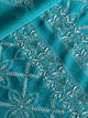 Teal Blue Shade Moonga Silk Chikankari Men’s Kurta Fabric